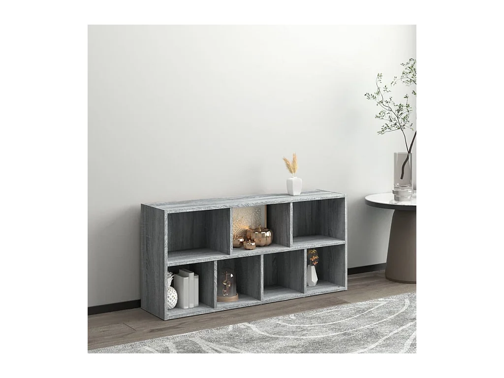 Puurs  Armoire à livres Sonoma gris 50x25x106 cm