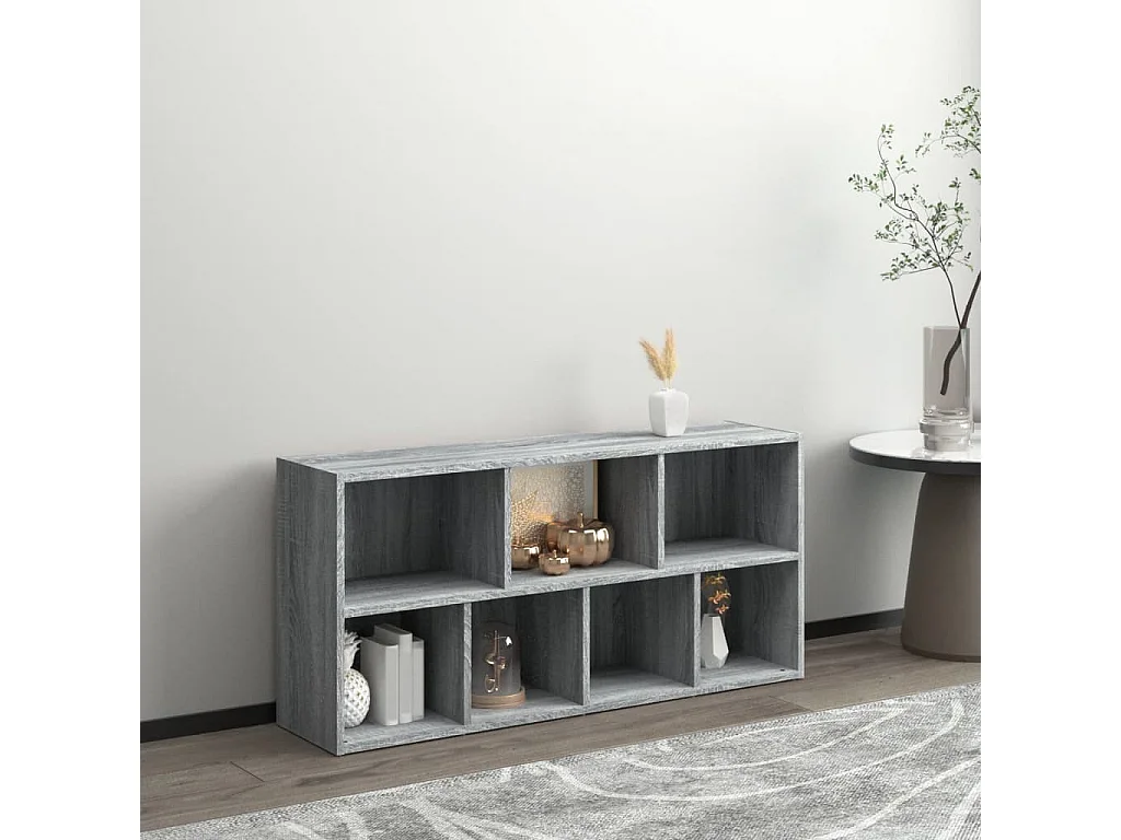 Puurs  Armoire à livres Sonoma gris 50x25x106 cm
