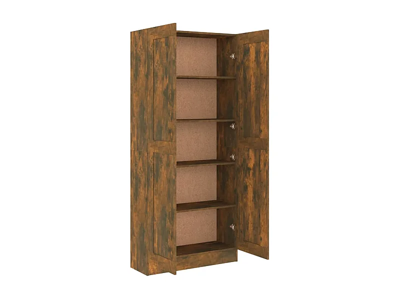 Krimpen aan den IJssel  Armoire à livres Chêne fumé 82,5x30,5x185,5cm Bois d'ingénierie
