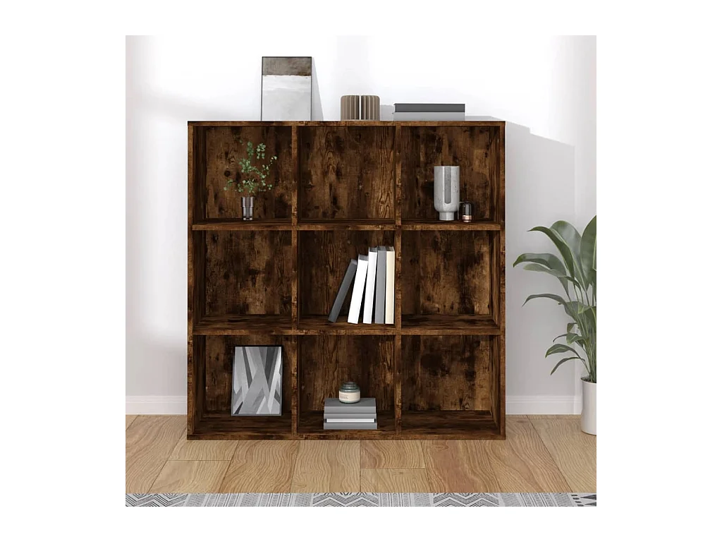 Wakarusa  Armoire à livres chêne fumé 98x29x97,5 cm