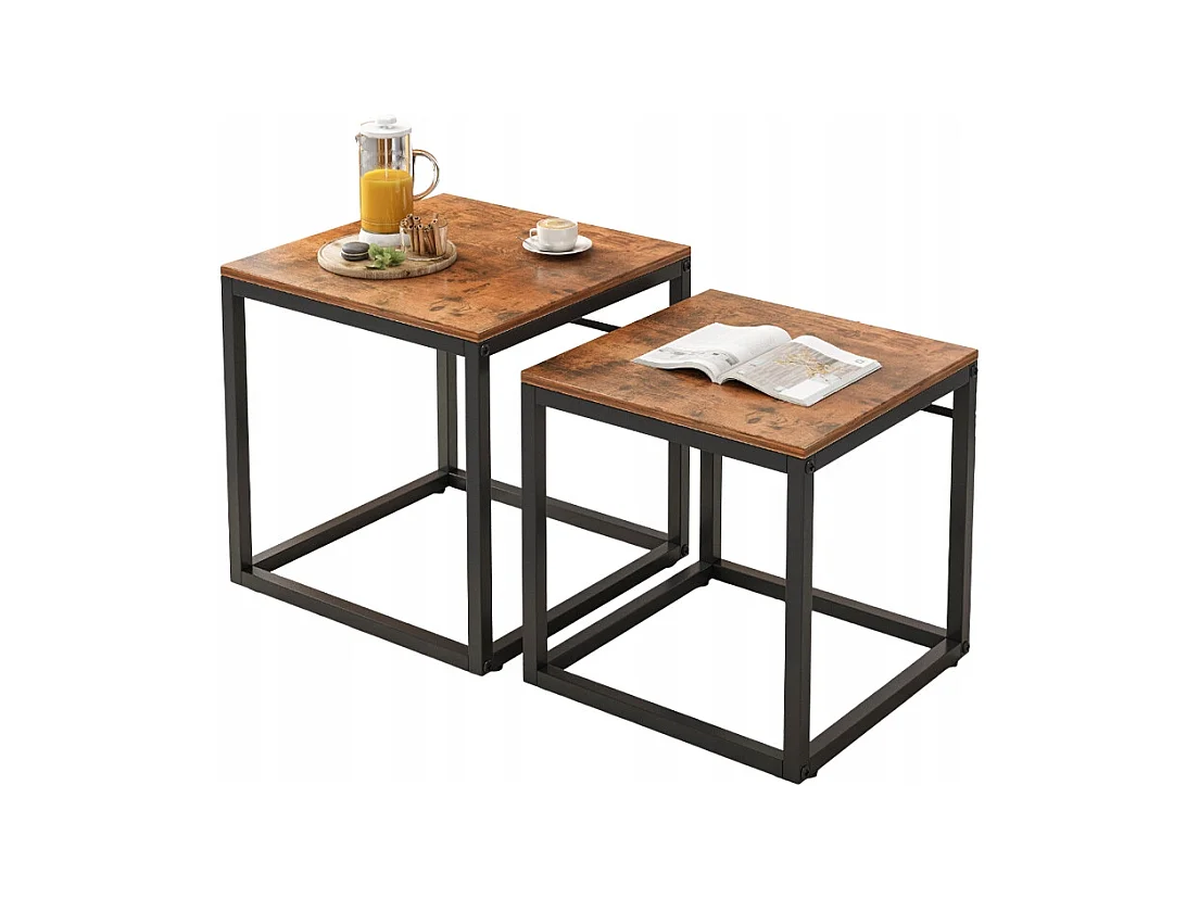 TABLE BASSES BANQUETTE TABLE ENSEMBLE DE TABLES 2 EN 1 LOFT INDUSTRIEL RUSTIQUE
