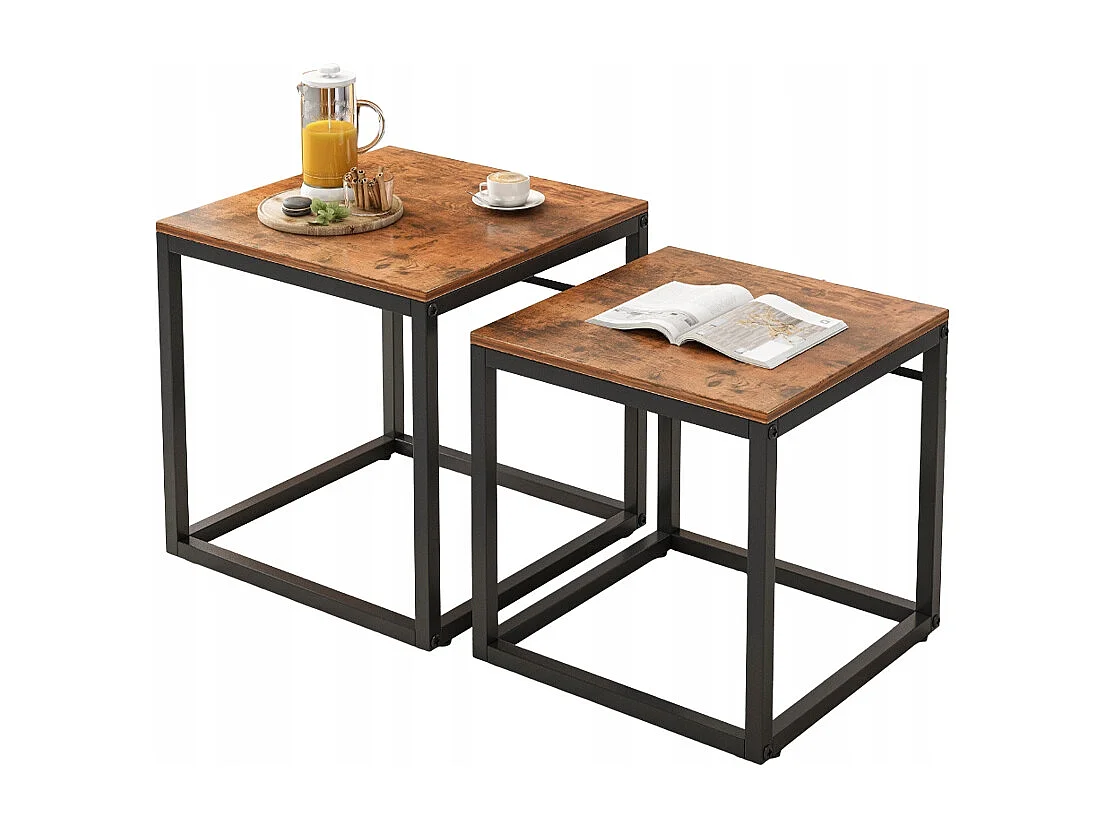 TABLE BASSES BANQUETTE TABLE ENSEMBLE DE TABLES 2 EN 1 LOFT INDUSTRIEL RUSTIQUE