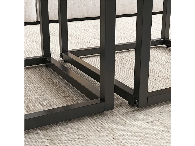 TABLE BASSES BANQUETTE TABLE ENSEMBLE DE TABLES 2 EN 1 LOFT INDUSTRIEL RUSTIQUE