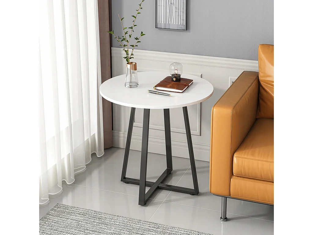 RUNDER COFFEE TABLE INDUSTRIAL LOFT SOFA TABLE WEISS MODERN