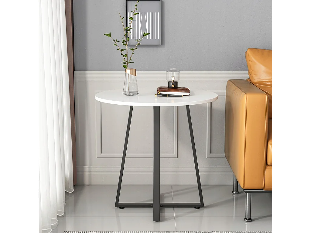 RUNDER COFFEE TABLE INDUSTRIAL LOFT SOFA TABLE WEISS MODERN