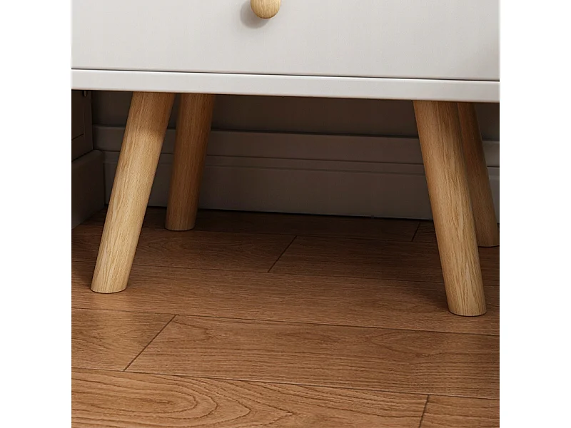 TABLE DE CHEVET AVEC 2 TIROIRS ÉTAGÈRE SCANDINAVE CHAMBRE À COUCHER SALON 81 CM