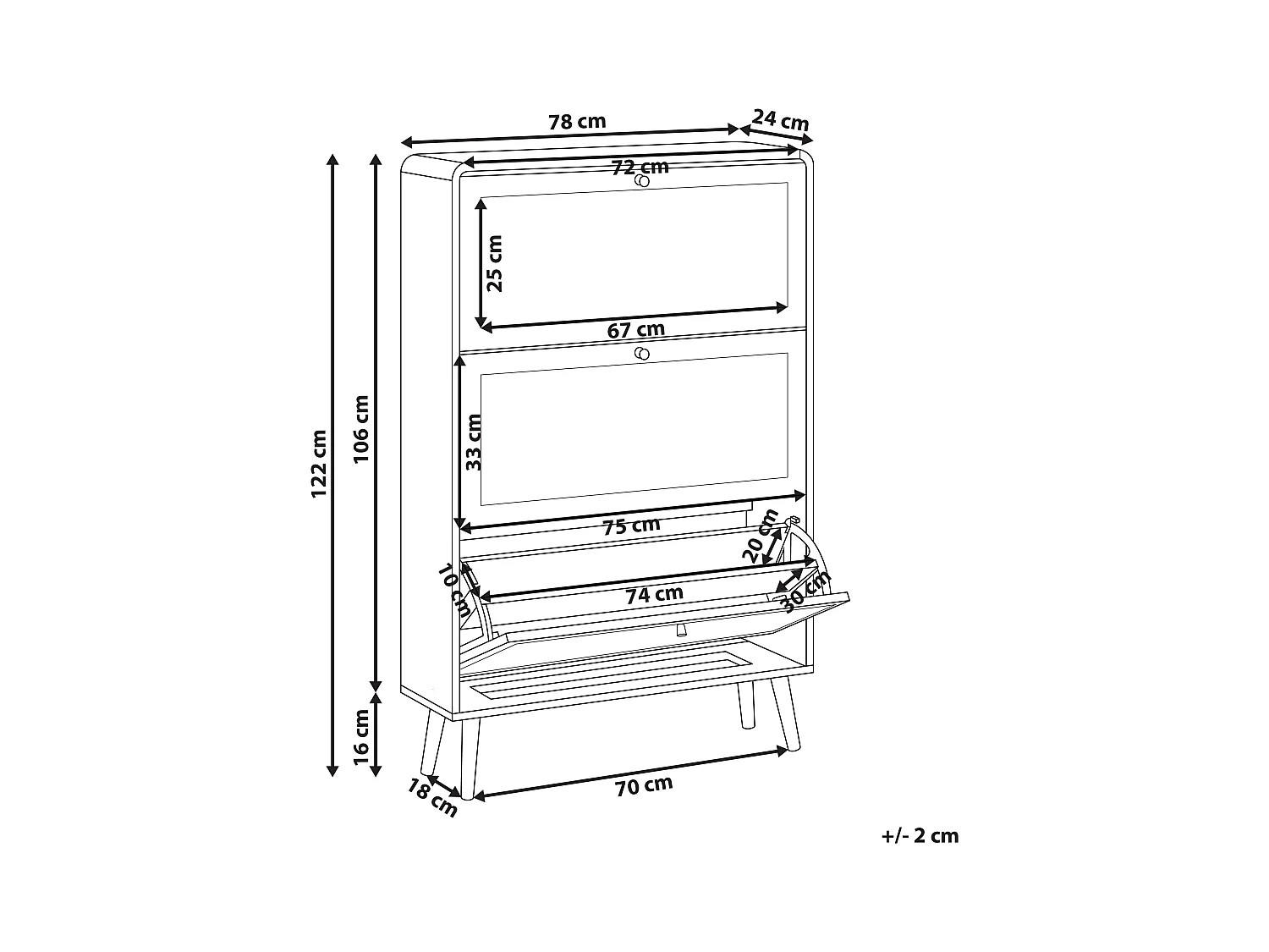 Meuble à chaussures MOURA Noir