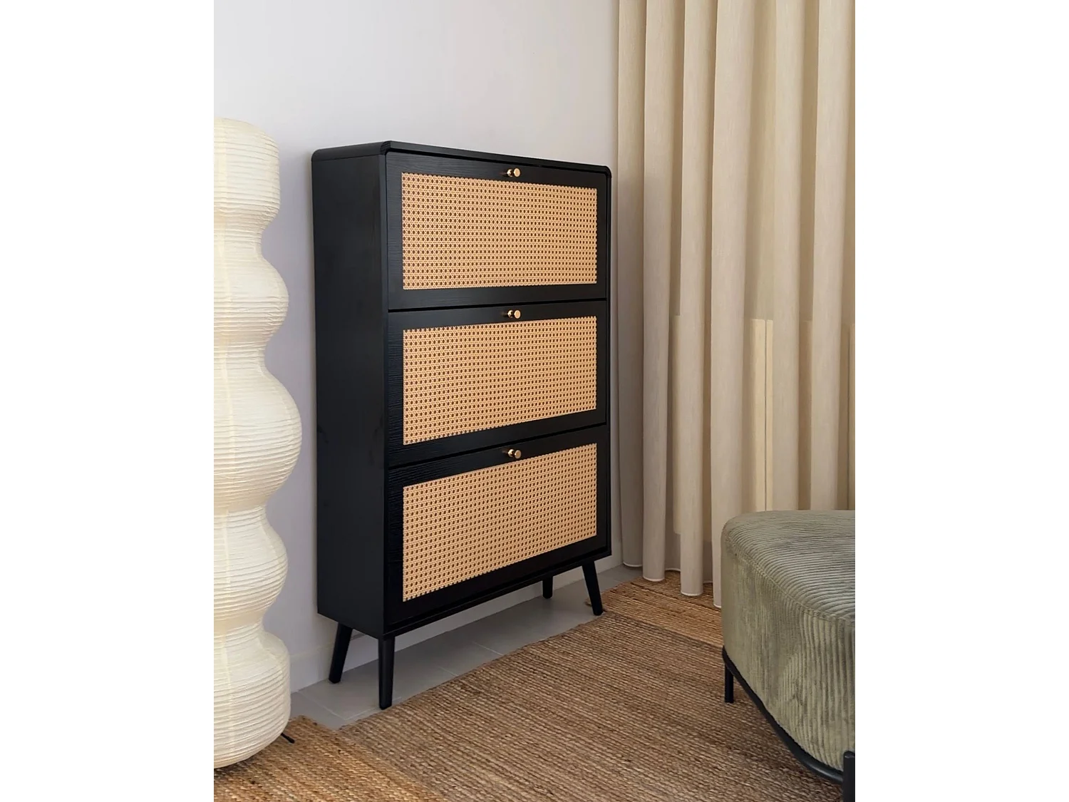 Shoe Storage Cabinet MOURA Black