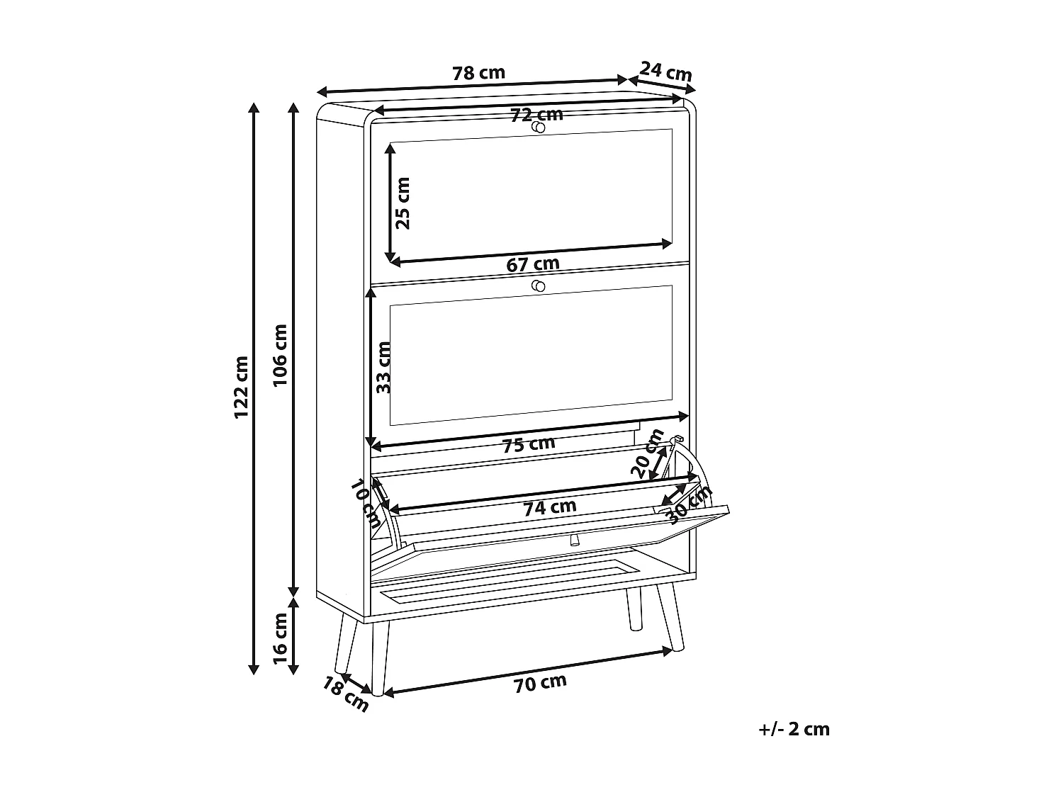 Meuble à chaussures MOURA Noir