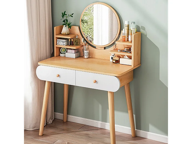 KOSMETIKTISCH MIT SCHMINKSPIEGEL, GROSS, AUS HOLZ, SKANDINAVISCH, 120 CM