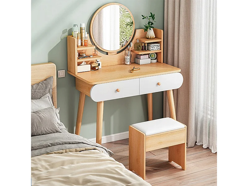 KOSMETIKTISCH MIT SCHMINKSPIEGEL, GROSS, AUS HOLZ, SKANDINAVISCH, 120 CM