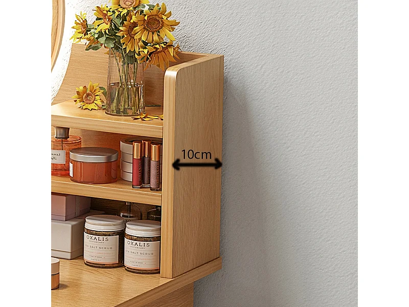 KOSMETIKTISCH MIT SCHMINKSPIEGEL, GROSS, AUS HOLZ, SKANDINAVISCH, 120 CM