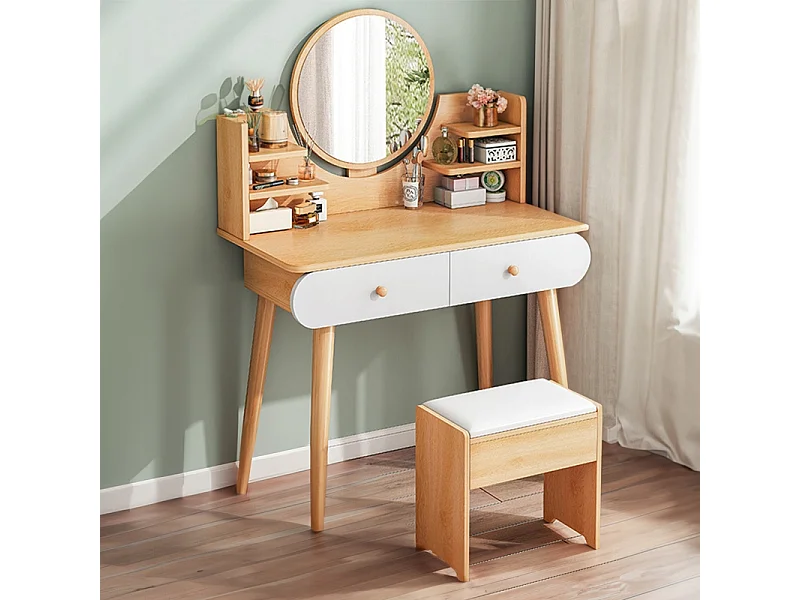 KOSMETIKTISCH MIT SCHMINKSPIEGEL, GROSS, AUS HOLZ, SKANDINAVISCH, 120 CM