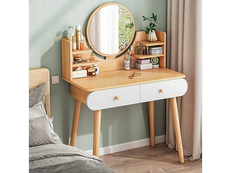 KOSMETIKTISCH MIT SCHMINKSPIEGEL, GROSS, AUS HOLZ, SKANDINAVISCH, 120 CM