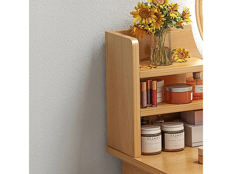 KOSMETIKTISCH MIT SCHMINKSPIEGEL, GROSS, AUS HOLZ, SKANDINAVISCH, 120 CM