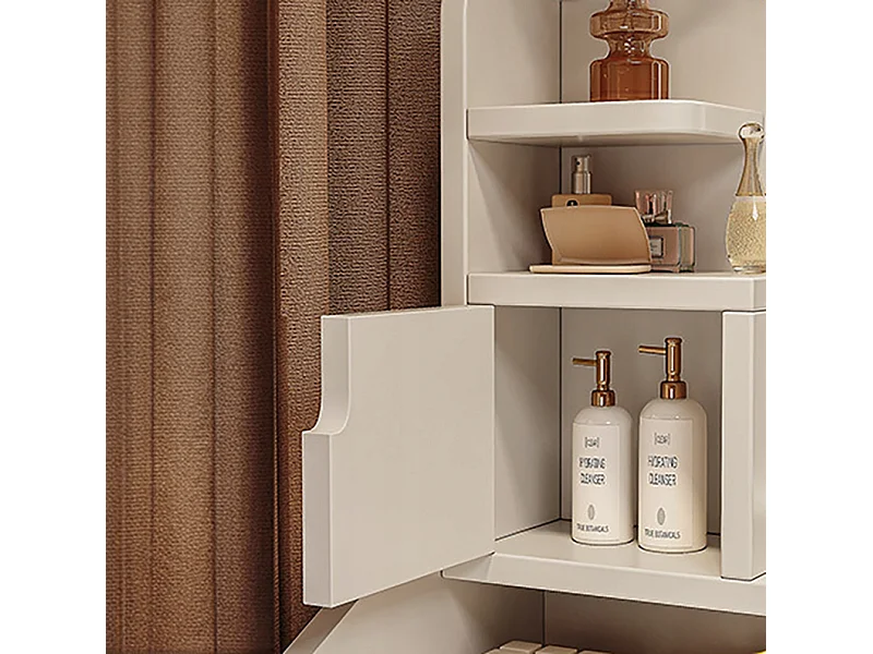 COiffeuse avec miroir pour maquillage, blanche, grande, style scandinave