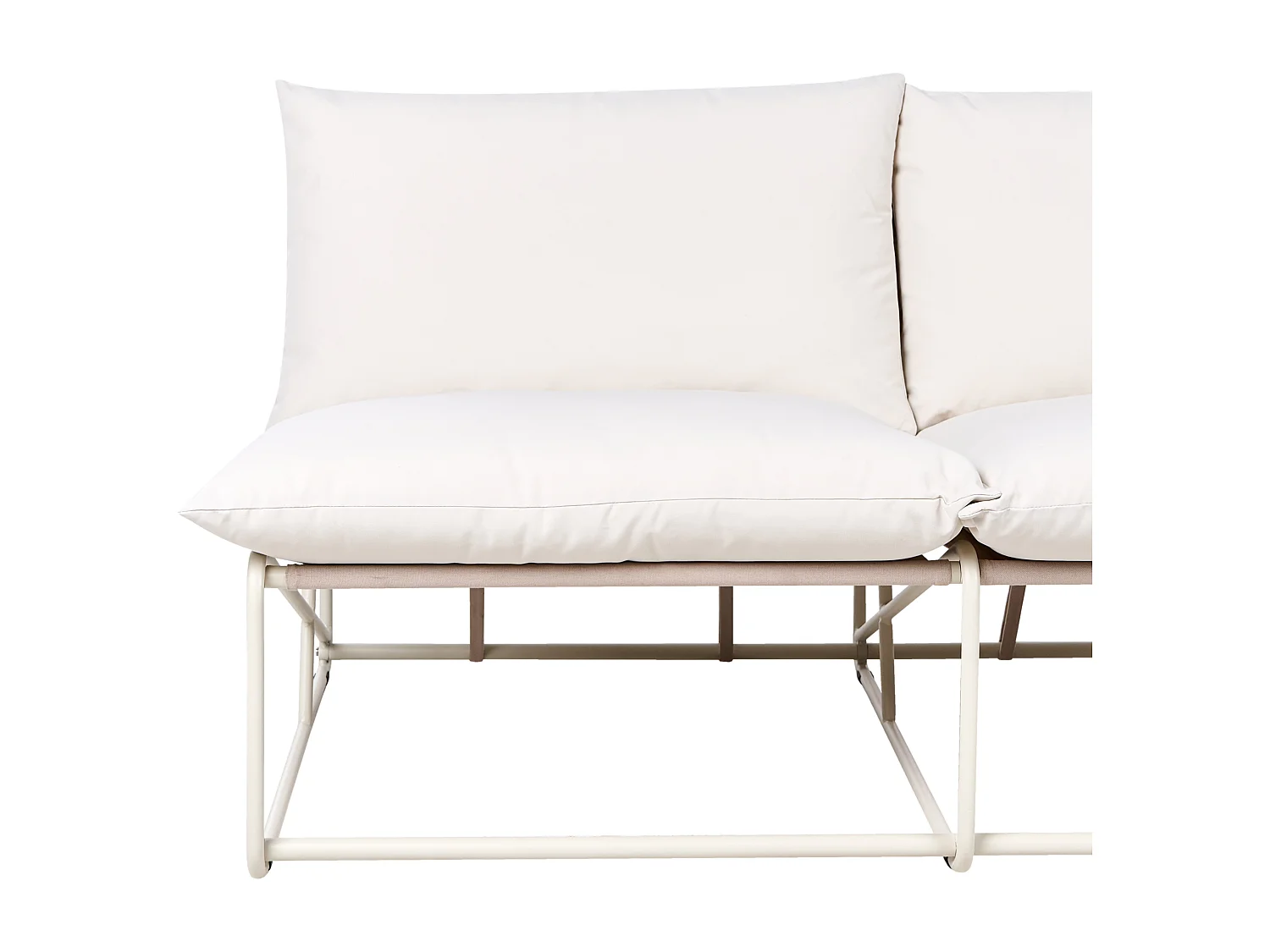 Canapé de jardin 2 places PICO Métal Beige clair