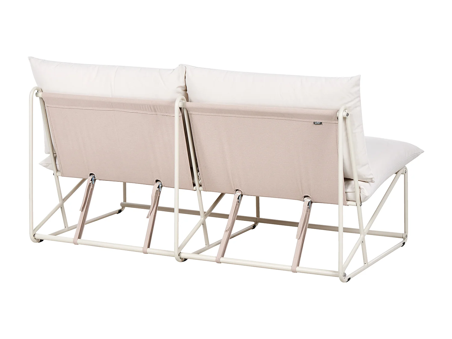 Canapé de jardin 2 places PICO Métal Beige clair