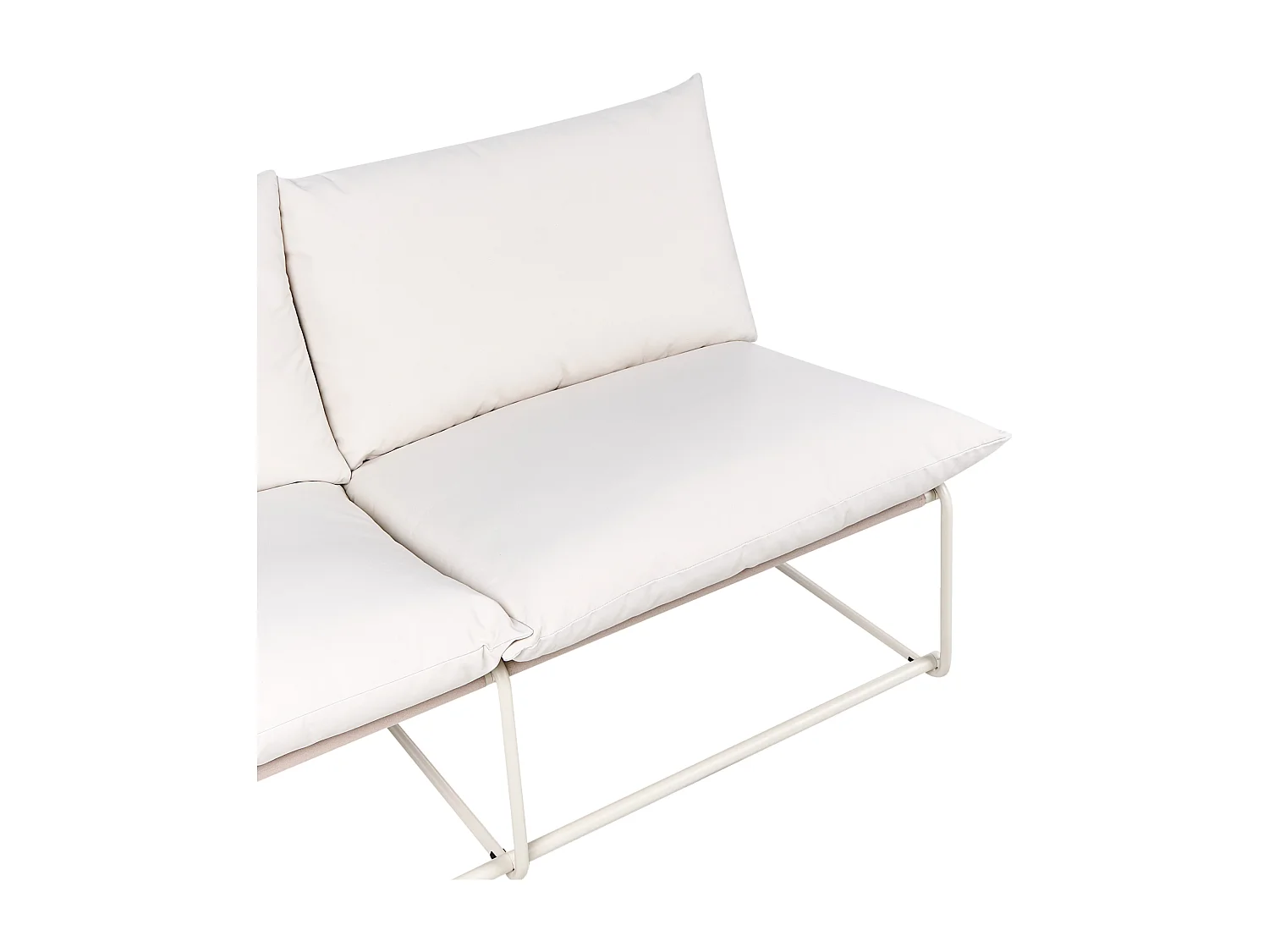 Canapé de jardin 2 places PICO Métal Beige clair