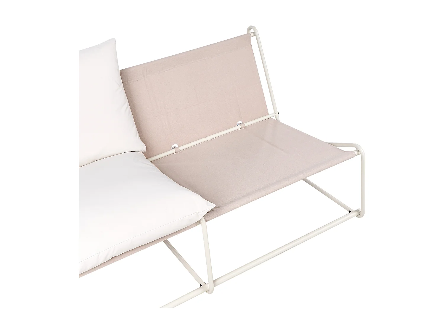 Canapé de jardin 2 places PICO Métal Beige clair