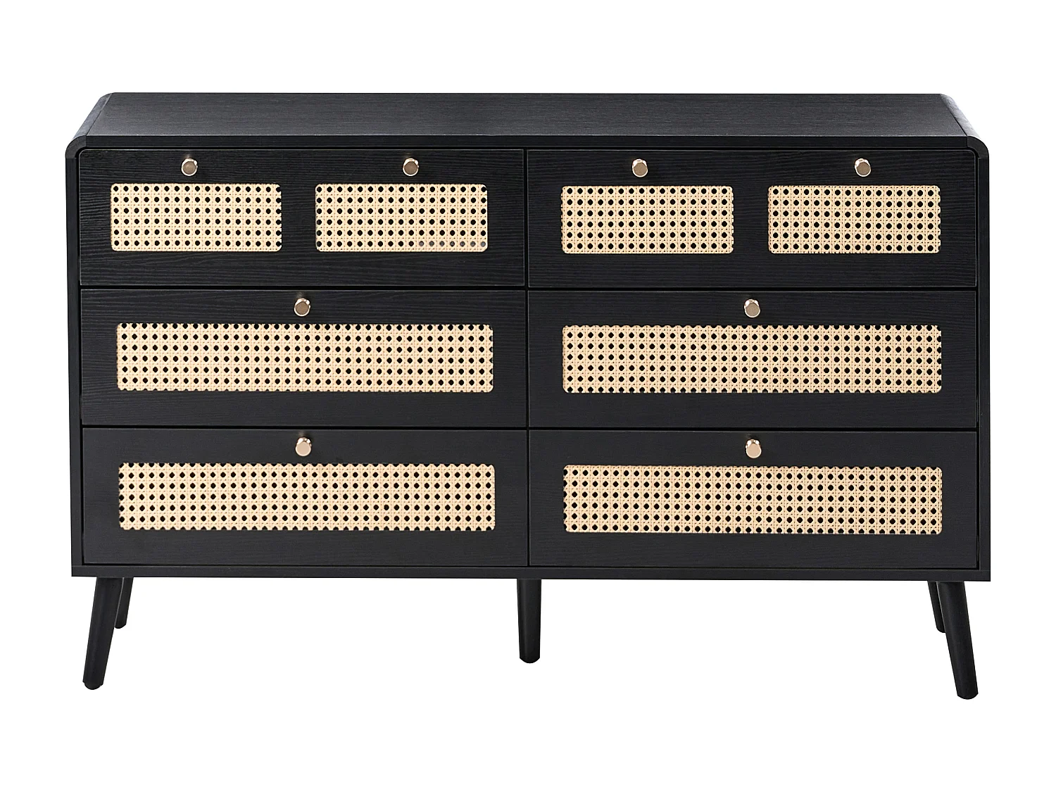 Commode à 6 tiroirs MOURA Noir