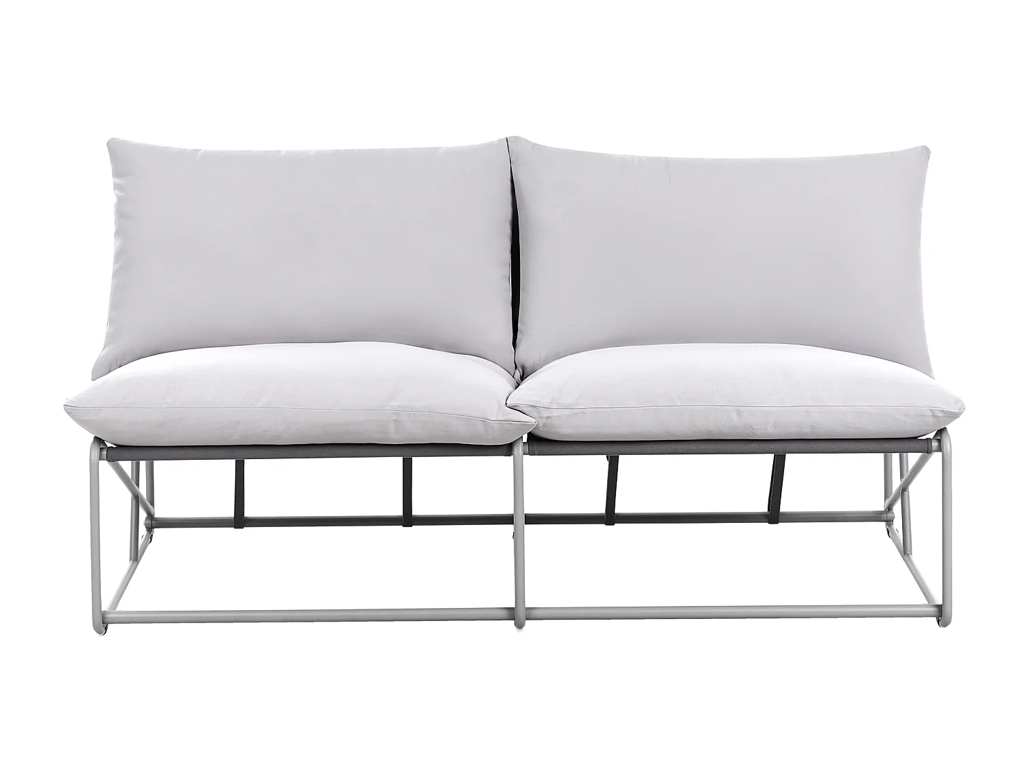 Canapé de jardin 2 places PICO Métal Gris