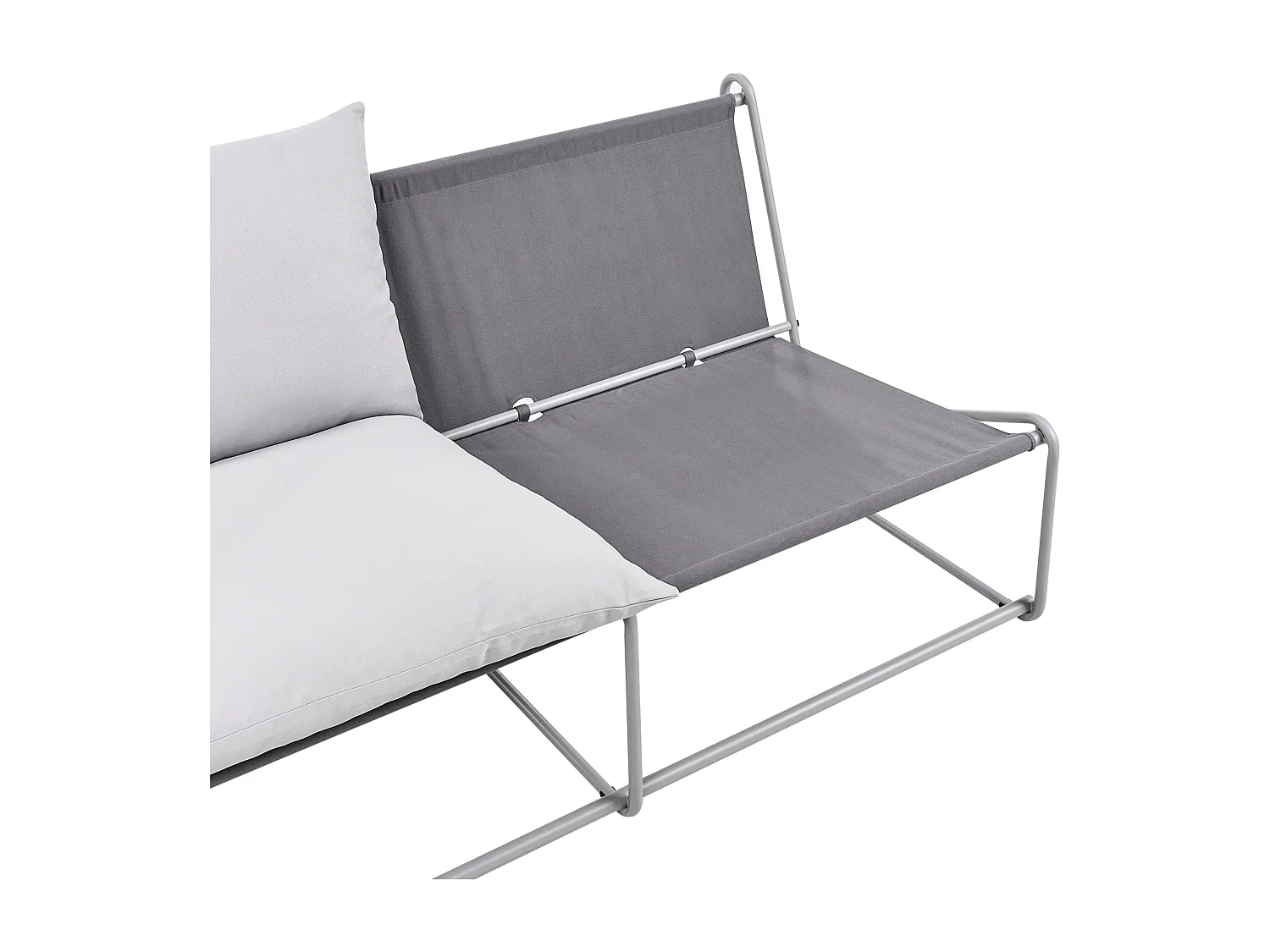 Canapé de jardin 2 places PICO Métal Gris