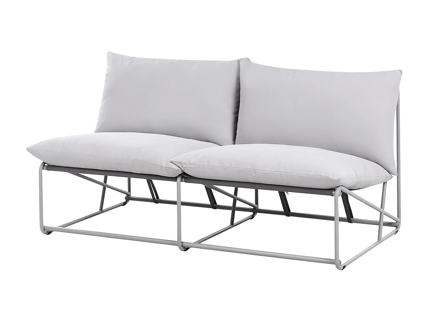 Canapé de jardin 2 places PICO Métal Gris