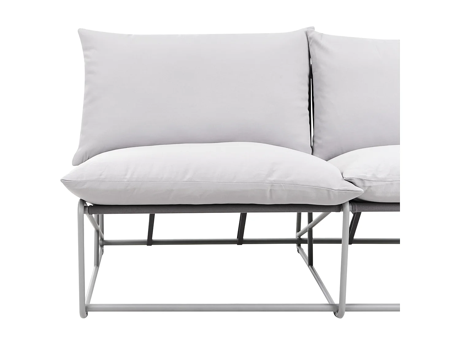 Canapé de jardin 2 places PICO Métal Gris