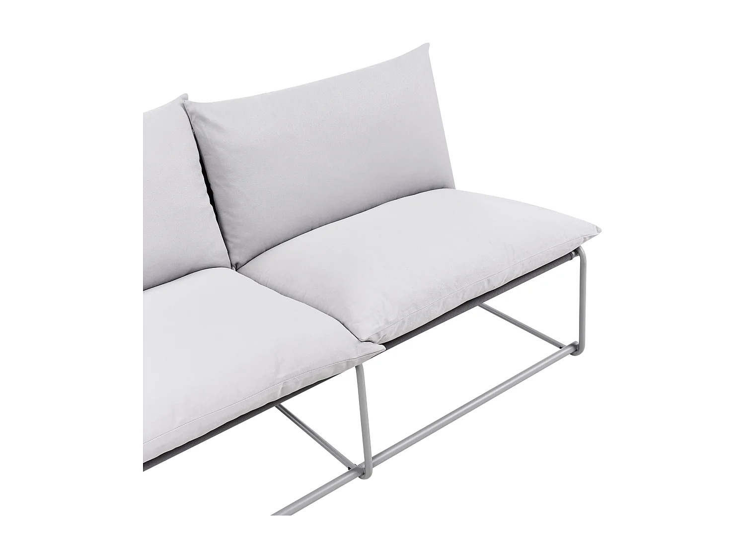 Canapé de jardin 2 places PICO Métal Gris