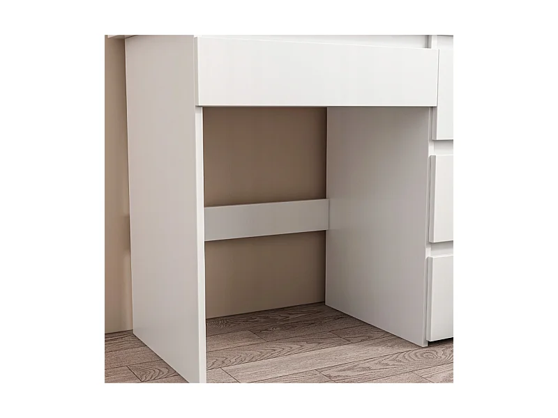 Toaletka do makijażu wizażu kosmetyczna z lustrem led nowoczesna loft 90 cm