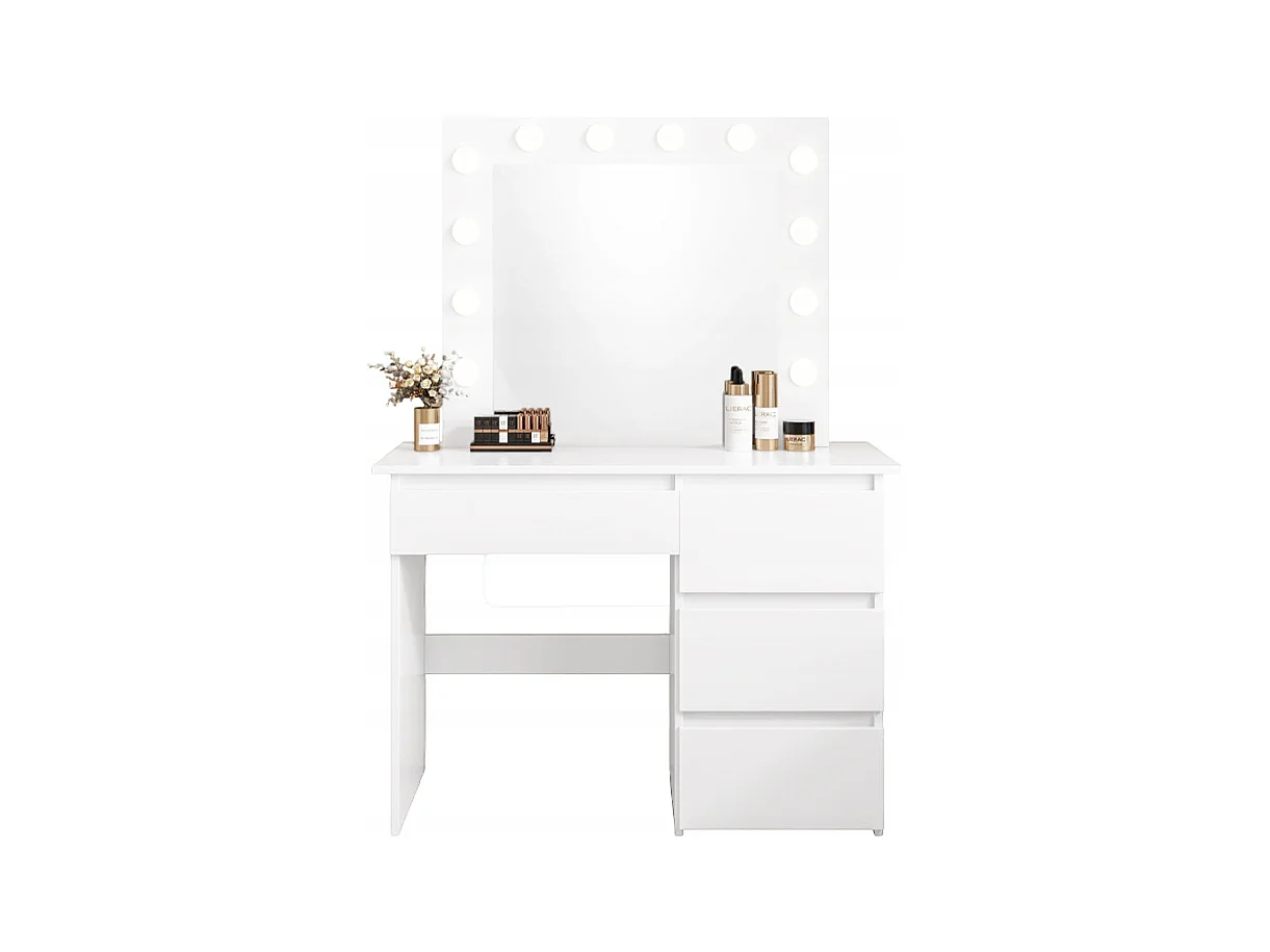 Toaletka do makijażu wizażu kosmetyczna z lustrem led nowoczesna loft 90 cm