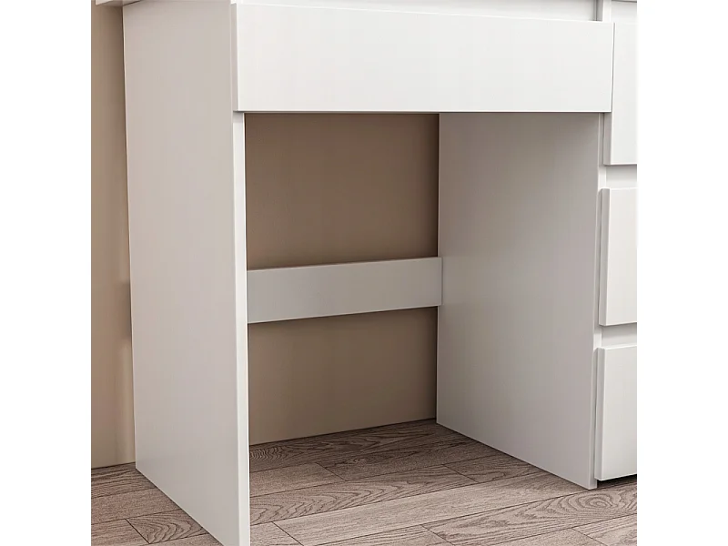 Toaletka do makijażu wizażu kosmetyczna z lustrem led nowoczesna loft 90 cm