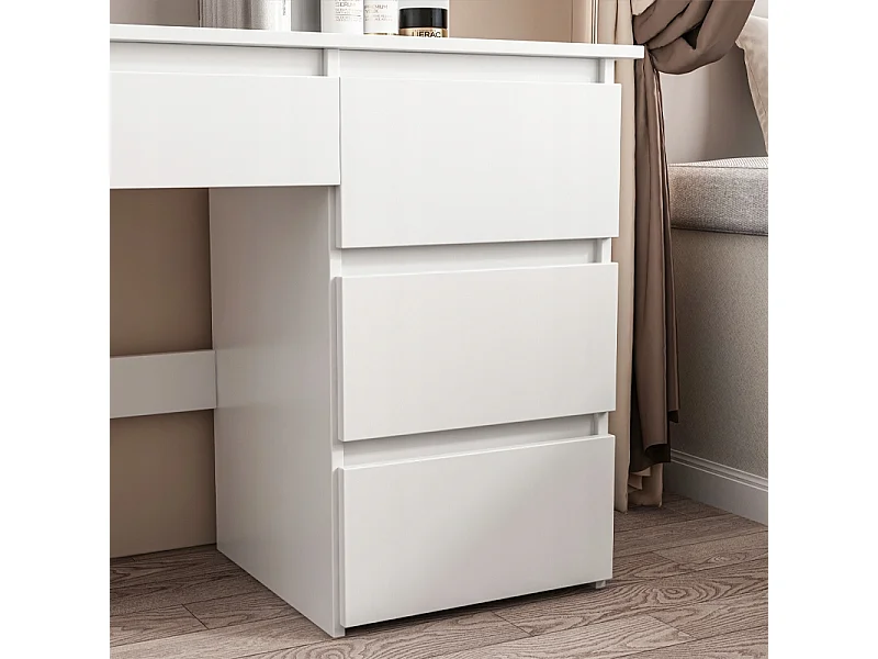 Toaletka do makijażu wizażu kosmetyczna z lustrem led nowoczesna loft 90 cm