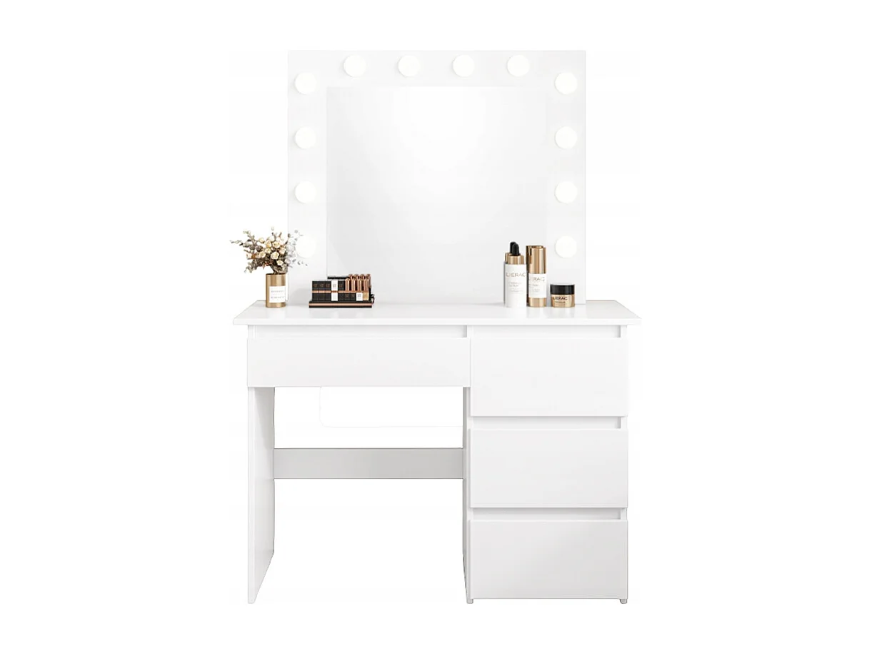 Toaletka do makijażu wizażu kosmetyczna z lustrem led nowoczesna loft 90 cm