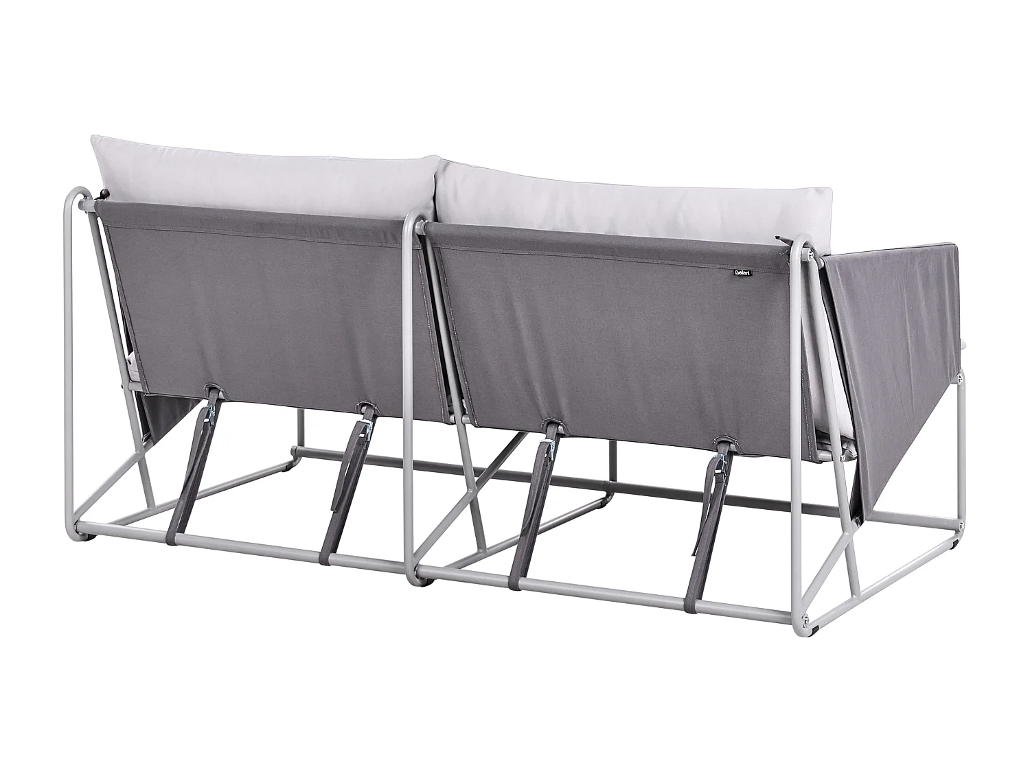 Canapé de jardin 2 places PONTE Métal Gris