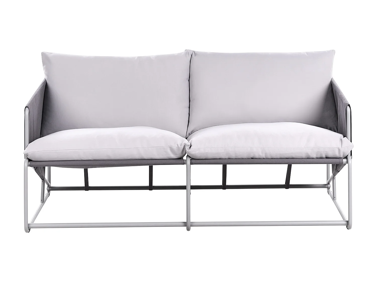 Canapé de jardin 2 places PONTE Métal Gris