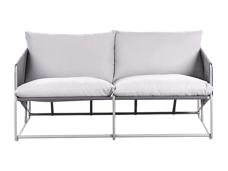 Canapé de jardin 2 places PONTE Métal Gris