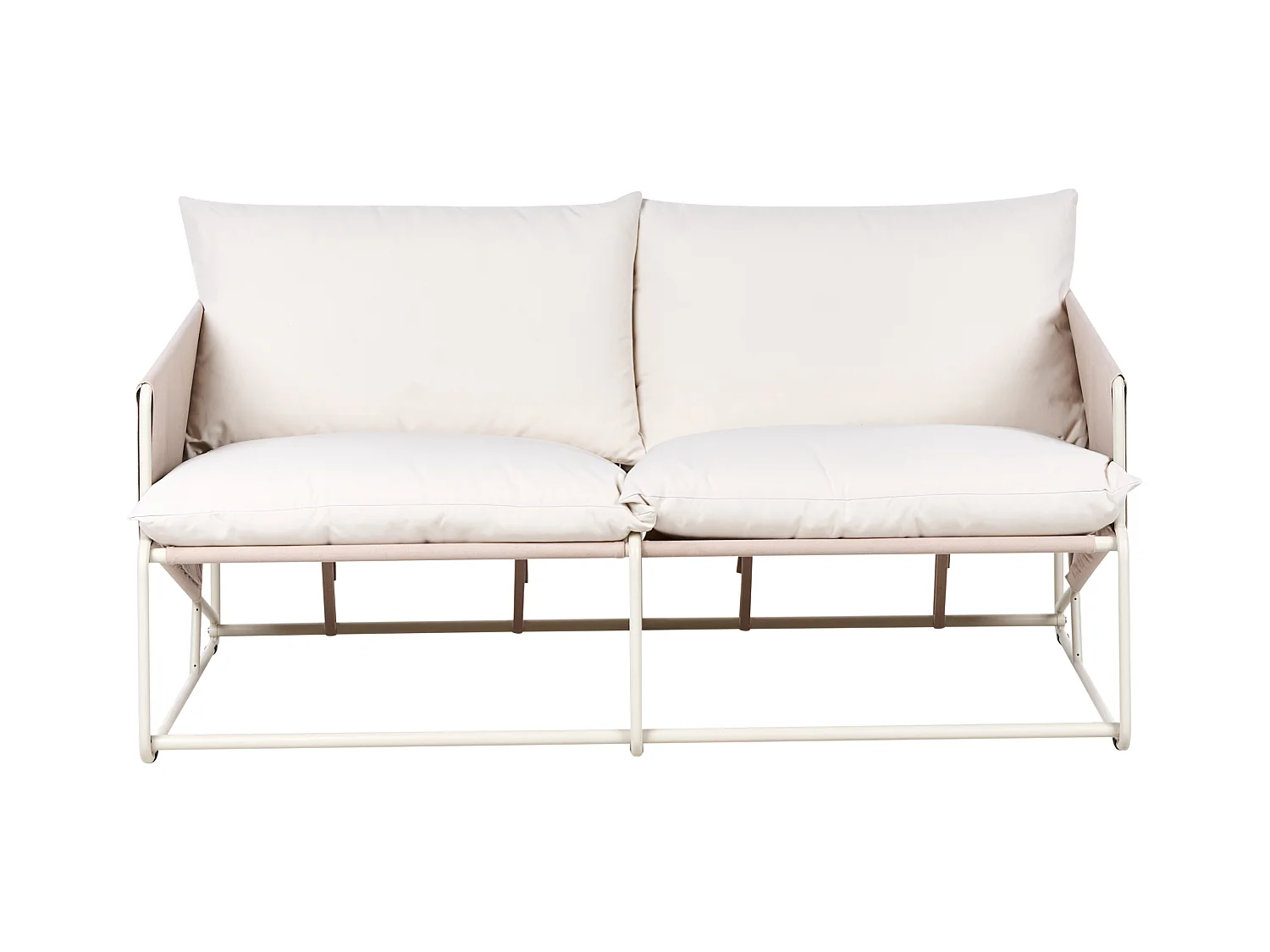 Canapé de jardin 2 places PONTE Métal Taupe