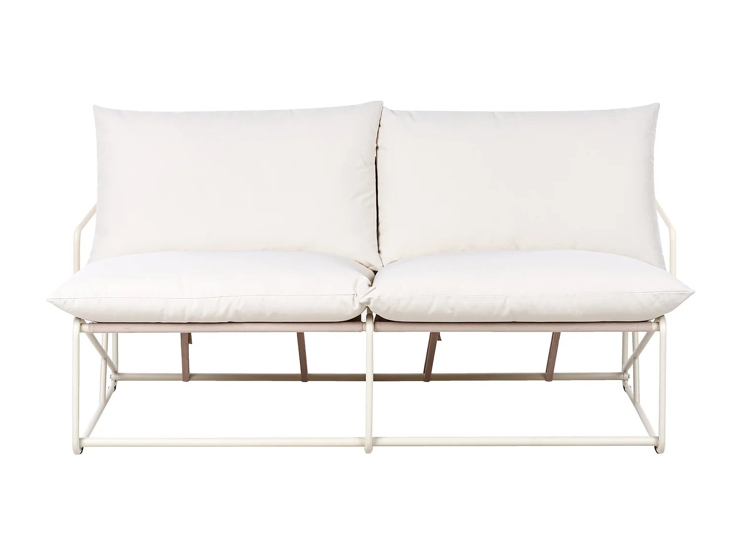 Canapé de jardin 2 places PONTE Métal Taupe