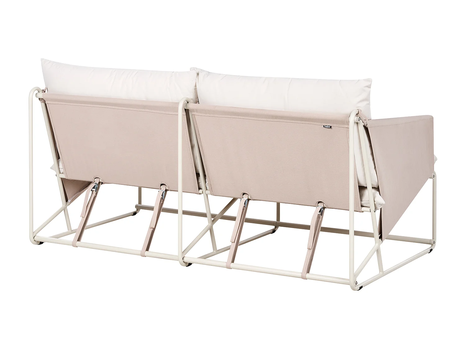 Canapé de jardin 2 places PONTE Métal Taupe