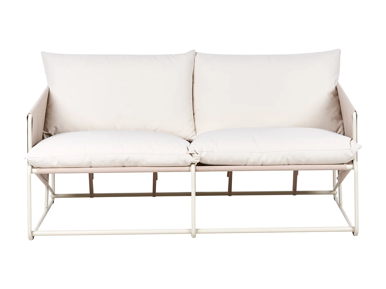 Canapé de jardin 2 places PONTE Métal Taupe