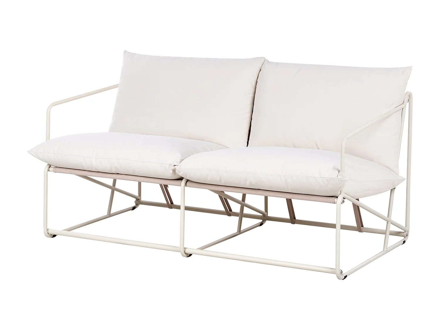 Canapé de jardin 2 places PONTE Métal Taupe