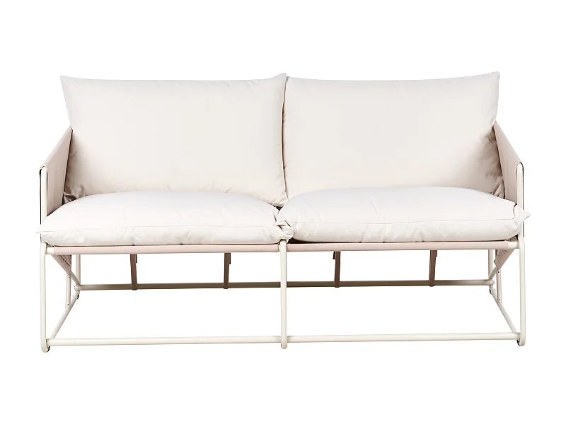 Canapé de jardin 2 places PONTE Métal Taupe