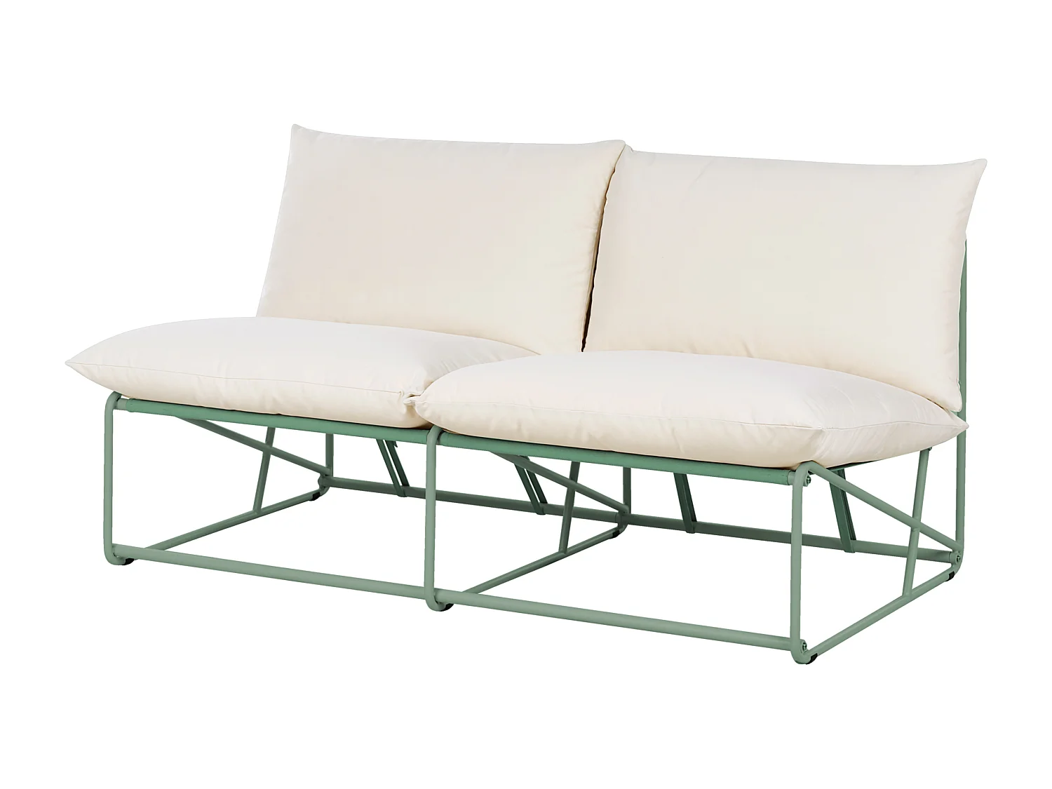 Canapé de jardin 2 places PICO Métal Vert