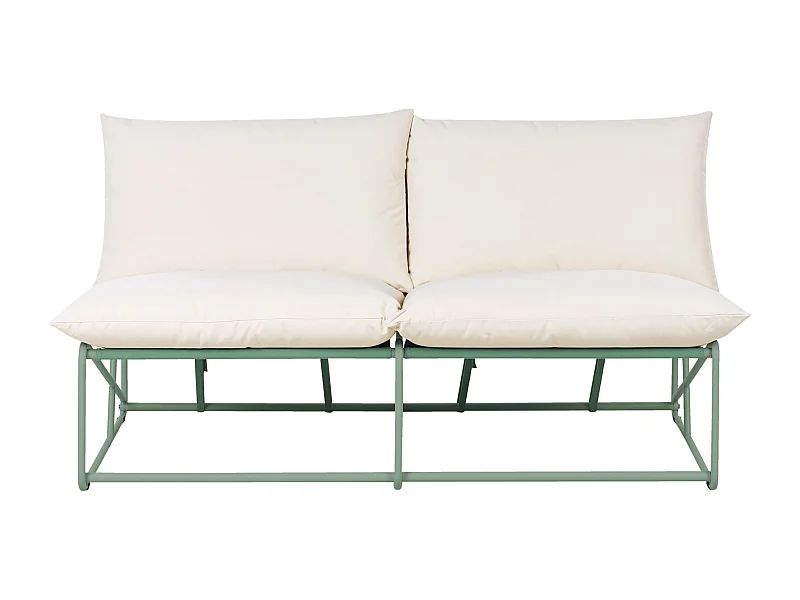Canapé de jardin 2 places PICO Métal Vert