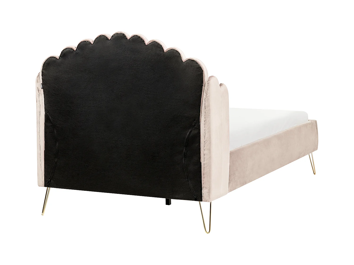 Lit avec sommier Tissu AMBILLOU 120 x 200 cm Beige clair