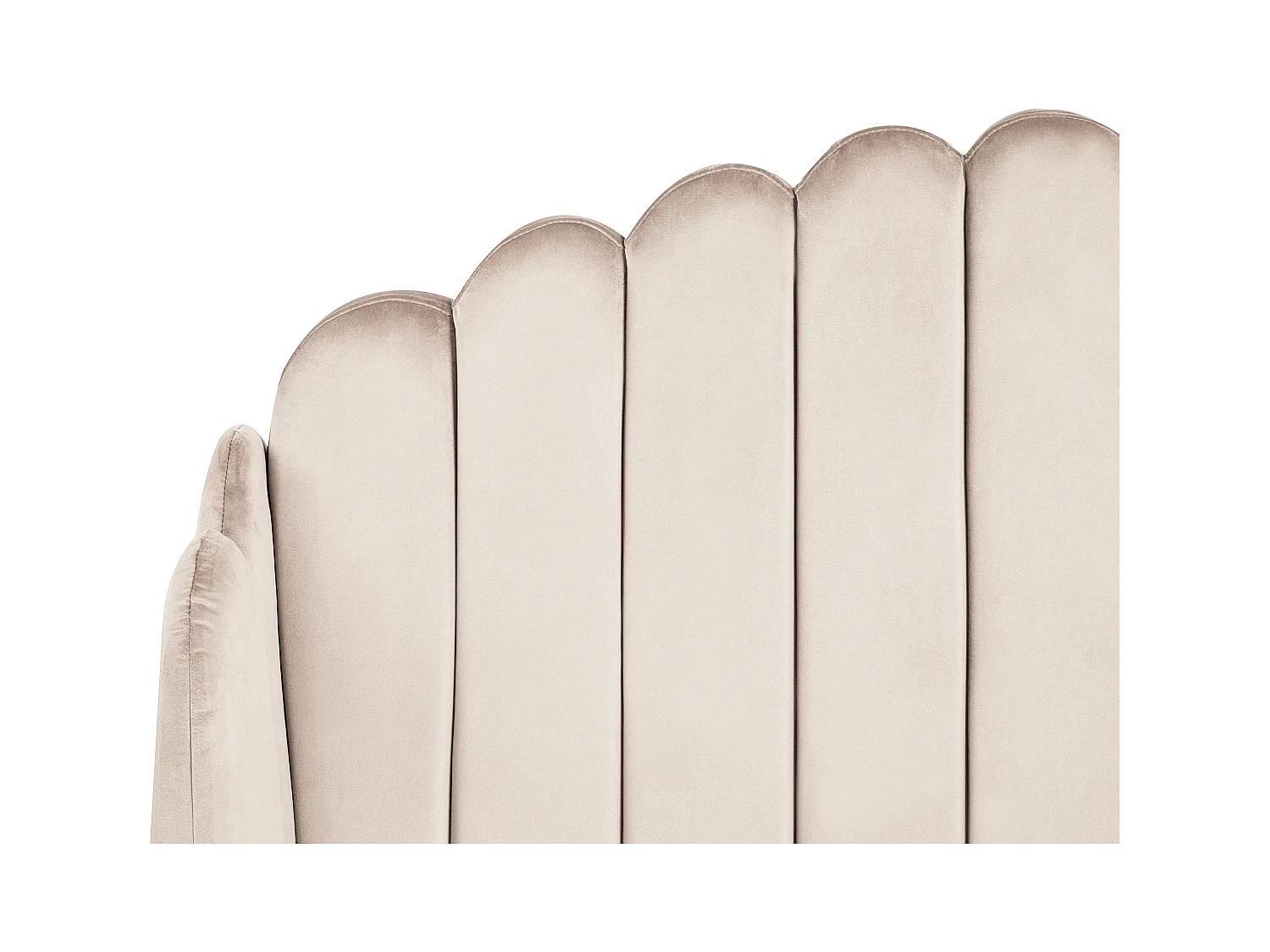 Lit avec sommier Tissu AMBILLOU 120 x 200 cm Beige clair