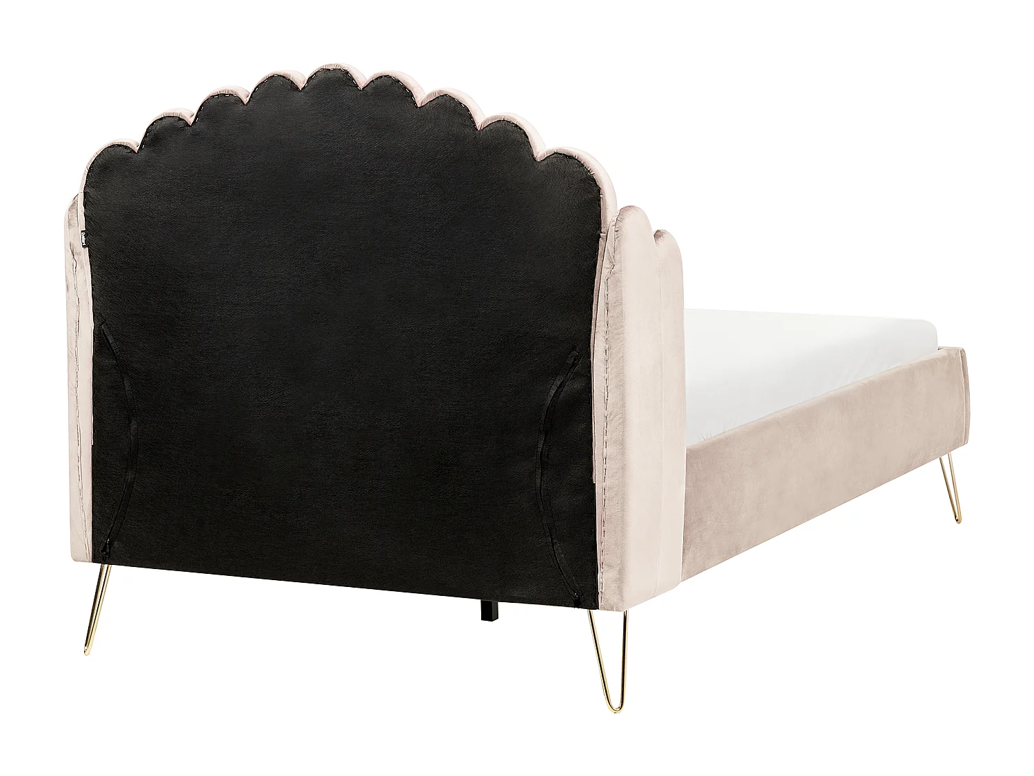 Lit avec sommier Tissu AMBILLOU 120 x 200 cm Beige clair