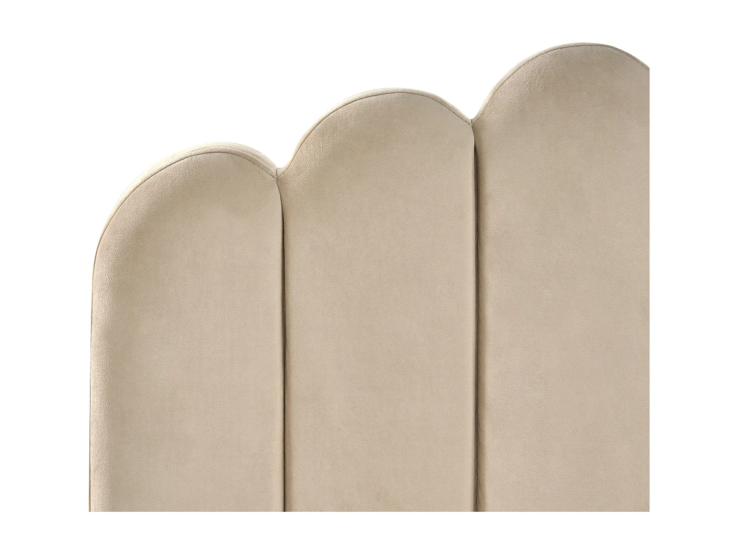 Lit avec sommier Velours SAUVIAN 180 x 200 cm Taupe